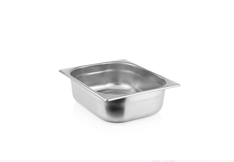 V-Line Bac Gastronorm inox GN1/2 100mmh